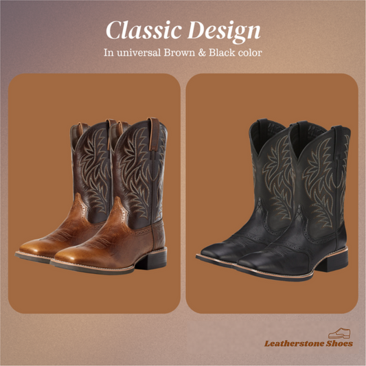 Henning | Midcalf Embroidered Cowboy Boots