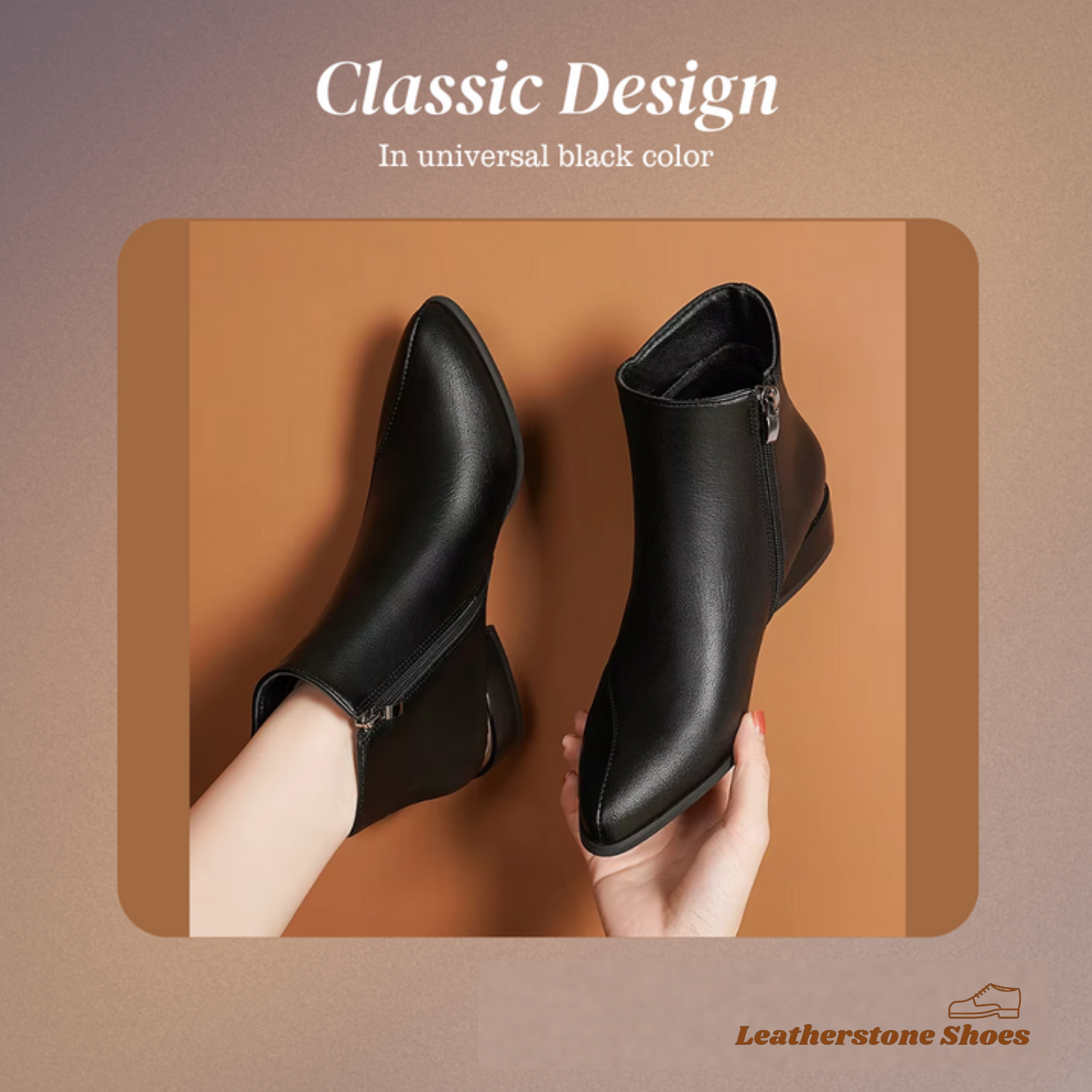 Amelia | Breathable PU Leather Ankle Boots