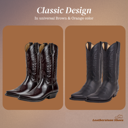 Christoffer | High Heel Pointed Toe Leather Boots