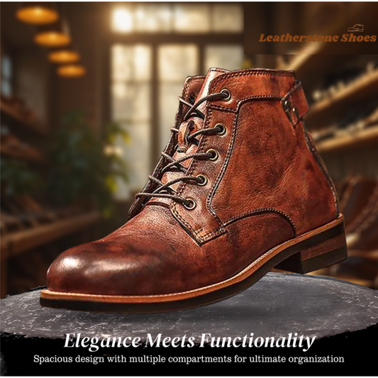 Mark | Classic retro leather boots for men