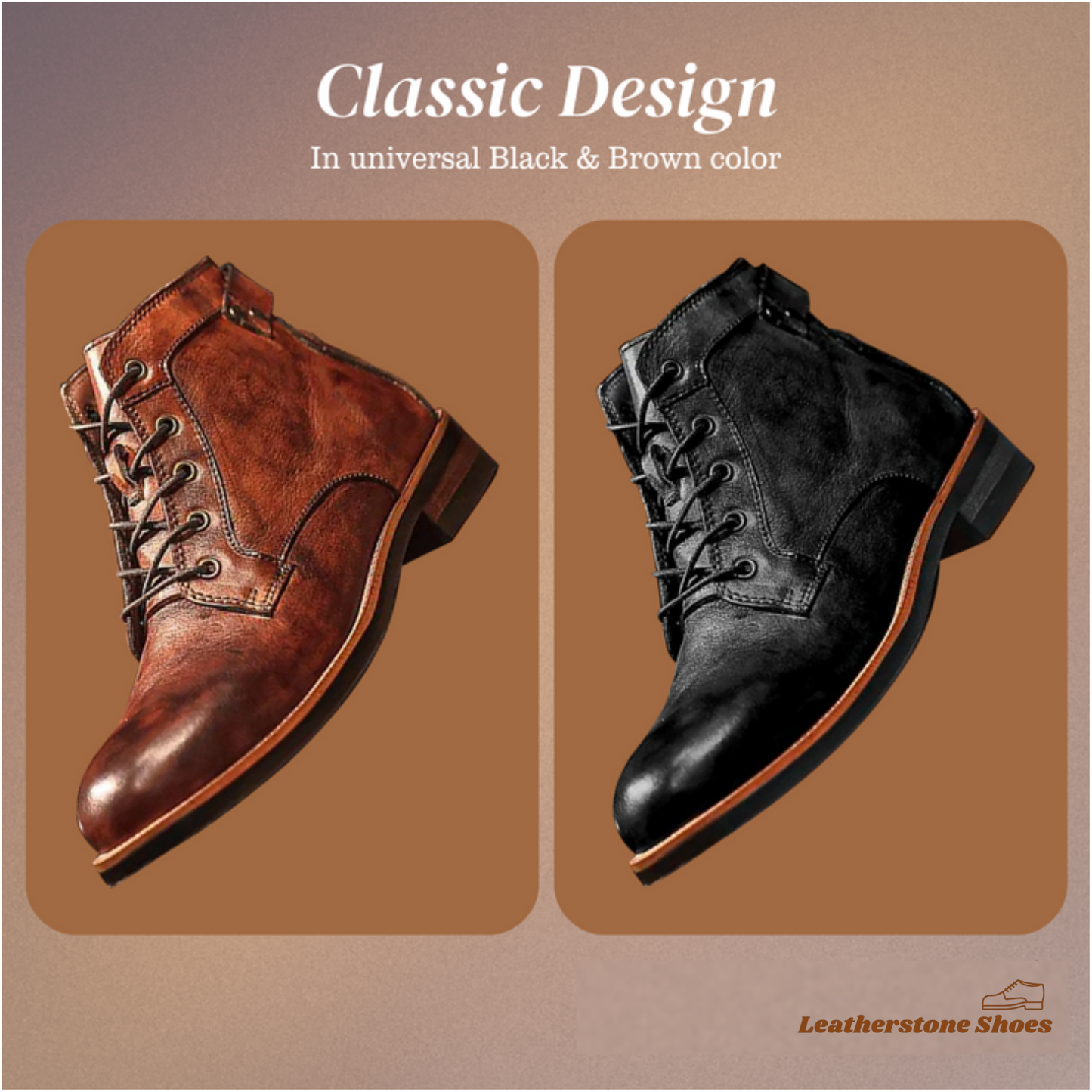 Mark | Classic retro leather boots for men