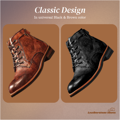 Mark | Classic retro leather boots for men