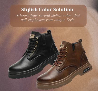 Walter | Cool Lace-Up Boots With Side Zip For Men